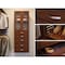 John Louis Home Solid Wood 16in. Deep 5 Drawer and Glass Door Storage Tower Chestnut JLH-306SH-CH-GD - alternate 1